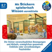 Buchcover und Innenansicht für das Buch: Wieso? Weshalb? Warum? Stickerheft:  Pferde