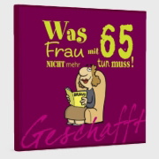 Buchcover und Innenansicht für das Buch: Geschafft! Was Frau mit 65 nicht mehr tun muss!