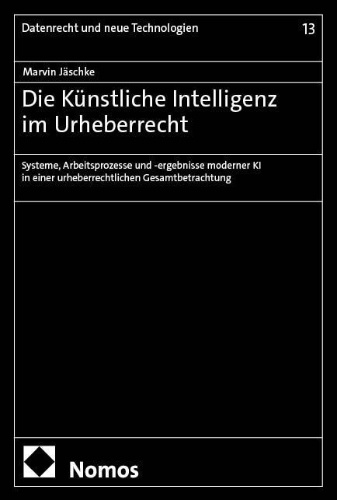Buchcover und Innenansicht für das Buch: Die Künstliche Intelligenz im Urheberrecht