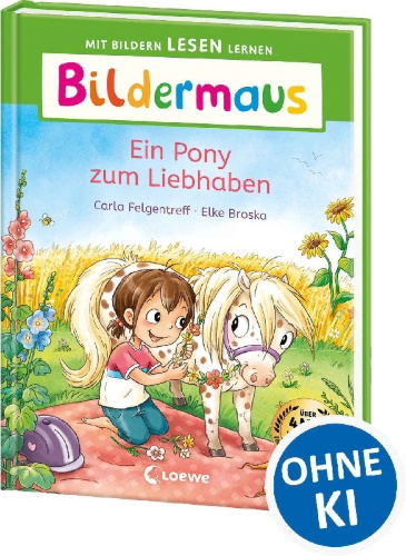 Buchcover und Innenansicht für das Buch: Bildermaus - Ein Pony zum Liebhaben