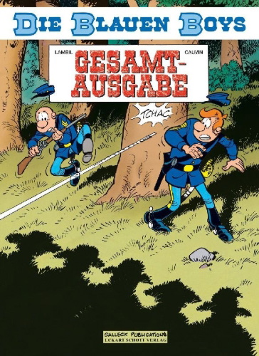 Buchcover und Innenansicht für das Buch: Die Blauen Boys Gesamtausgabe