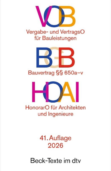 Buchcover und Innenansicht für das Buch: VOB / BGB  / HOAI