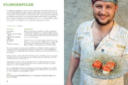 Buchcover und Innenansicht für das Buch: Flower Power Food