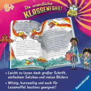 Buchcover und Innenansicht für das Buch: Die unendliche Klassenfahrt - Der Schatz auf der Dreizack-Insel