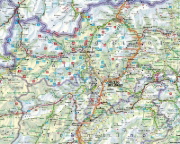 Buchcover und Innenansicht für das Buch: Alm- und Hüttenwanderungen Südtirol West