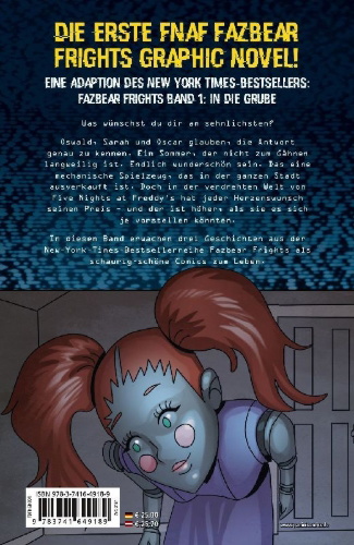 Buchcover und Innenansicht für das Buch: Five Nights at Freddy's: Fazbear Frights Graphic Novel Band #1