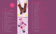 Buchcover und Innenansicht für das Buch: Happy Socks stricken