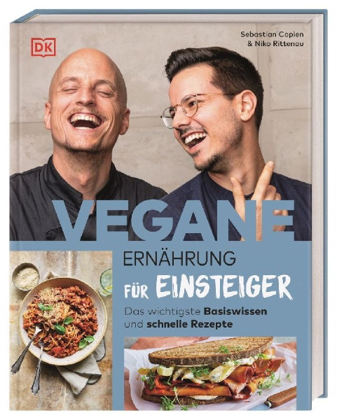 Buchcover und Innenansicht für das Buch: Vegane Ernährung für Einsteiger