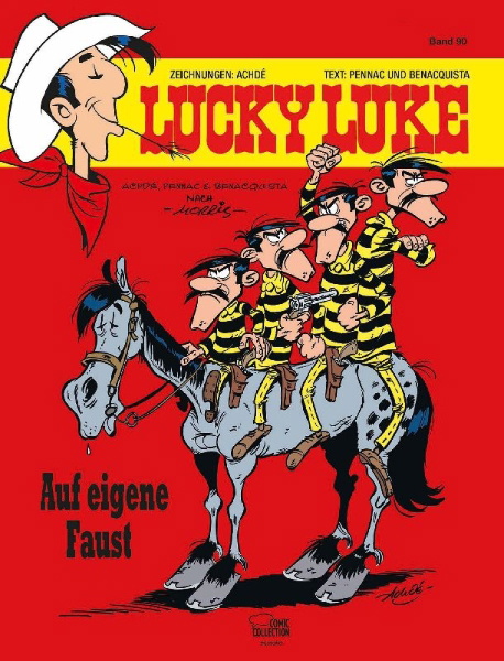 Buchcover und Innenansicht für das Buch: Les Aventures de Lucky Luke d'après Morris 5: Cavalier Seul