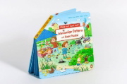 Buchcover und Innenansicht für das Buch: Wimmelige Ostern mit Hase Hubsi