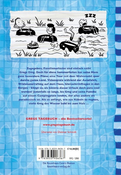 Buchcover und Innenansicht für das Buch: Gregs Tagebuch 15 - Halt mal die Luft an!