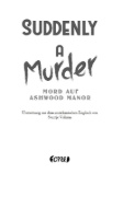 Buchcover und Innenansicht für das Buch: Suddenly a Murder