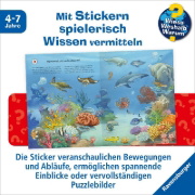 Buchcover und Innenansicht für das Buch: Wieso? Weshalb? Warum? Stickerheft: Tiere der Welt
