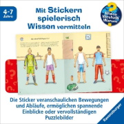 Buchcover und Innenansicht für das Buch: Wieso? Weshalb? Warum? Stickerheft: Fußball