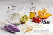 Buchcover und Innenansicht für das Buch: Mit Hafer gegen die Fettleber