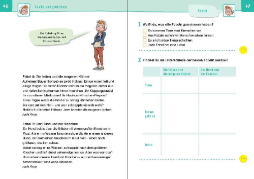 Buchcover und Innenansicht für das Buch: Übungsheft - Lesen 4. Klasse