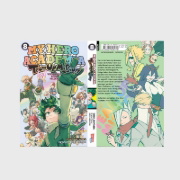 Buchcover und Innenansicht für das Buch: Boku no Hero Academia: Team Up Mission
