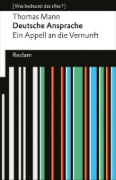 Buchcover und Innenansicht für das Buch: Deutsche Ansprache. Ein Appell an die Vernunft