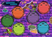 Buchcover und Innenansicht für das Buch: Teenage Mutant Ninja Turtles: Mutant Mayhem - Meine Freunde