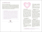 Buchcover und Innenansicht für das Buch: Writing Romance. Dein Schreib-Workshop für deine ultimative Lovestory