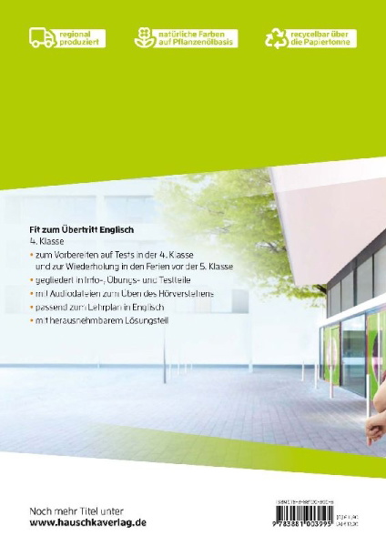 Buchcover und Innenansicht für das Buch: Übungsheft Fit zum Übertritt - Tests in Englisch 4. Klasse