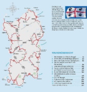 Buchcover und Innenansicht für das Buch: Entdeckertouren mit dem Wohnmobil Sardinien
