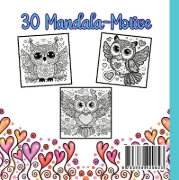 Buchcover und Innenansicht für das Buch: Eulen Malbuch für Kinder ab 10 Jahren und für Erwachsene zum Muttertag oder Valentinstag als wunderschönes Geschenk für Eulenliebhaber