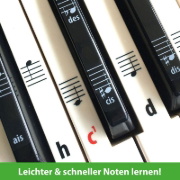 Buchcover und Innenansicht für das Buch: ARTIST AHEAD® Noten Aufkleber für Klavier & Keyboard