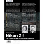 Buchcover und Innenansicht für das Buch: Nikon Z f: Das umfangreiche Praxisbuch zu Ihrer Kamera