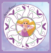 Buchcover und Innenansicht für das Buch: Disney Prinzessin: Meine Glitzer-Mandalas zum Ausmalen