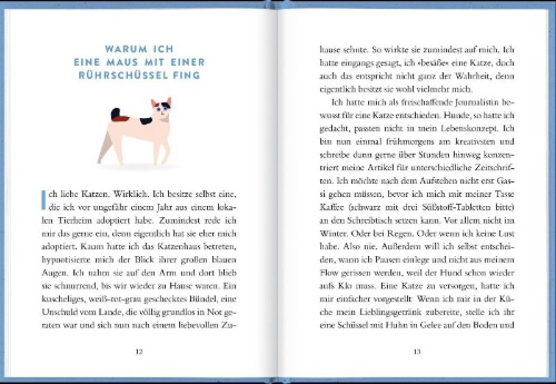 Buchcover und Innenansicht für das Buch: Von Katzen und ihren Dosenöffnern