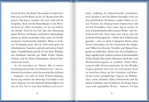 Buchcover und Innenansicht für das Buch: Von Katzen und ihren Dosenöffnern