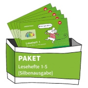 Buchcover und Innenansicht für das Buch: DIE BUNTE REIHE - Deutsch. Lesehefte 1-5 im Paket - Silbenausgabe