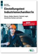 Buchcover und Innenansicht für das Buch: Einstellungstest Industriemechaniker/-in