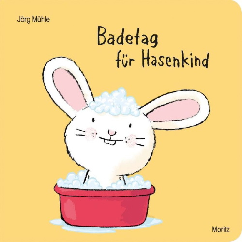 Buchcover und Innenansicht für das Buch: Badetag für Hasenkind