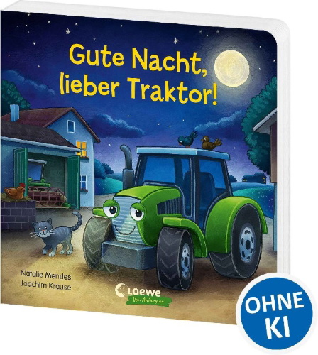 Buchcover und Innenansicht für das Buch: Gute Nacht, lieber Traktor!
