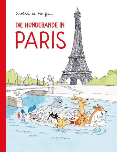 Buchcover und Innenansicht für das Buch: Die Hundebande in Paris