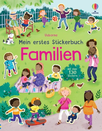 Buchcover und Innenansicht für das Buch: Mein erstes Stickerbuch: Familien