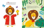 Buchcover und Innenansicht für das Buch: Herr Löwe trägt heut' bunt