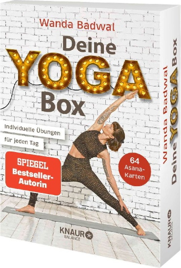 Buchcover und Innenansicht für das Buch: Deine Yoga-Box