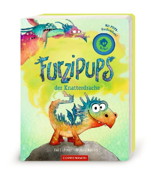 Buchcover und Innenansicht für das Buch: Furzipups, der Knatterdrache