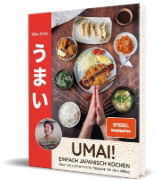 Buchcover und Innenansicht für das Buch: Umai! Einfach japanisch kochen