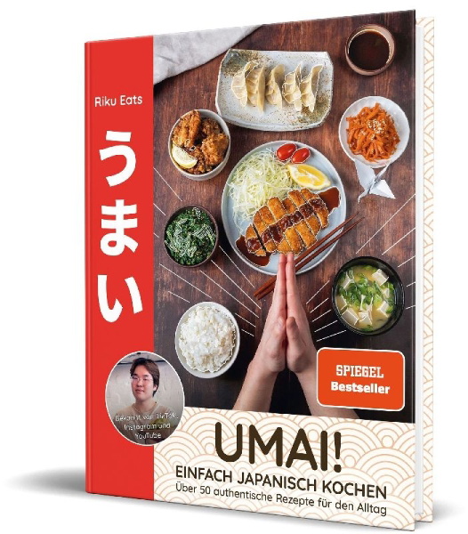 Buchcover und Innenansicht für das Buch: Umai! Einfach japanisch kochen