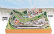 Buchcover und Innenansicht für das Buch: Modellbahn-Anlagen mit Pfiff: Konzepte, Gleispläne, 3D-Ansichten