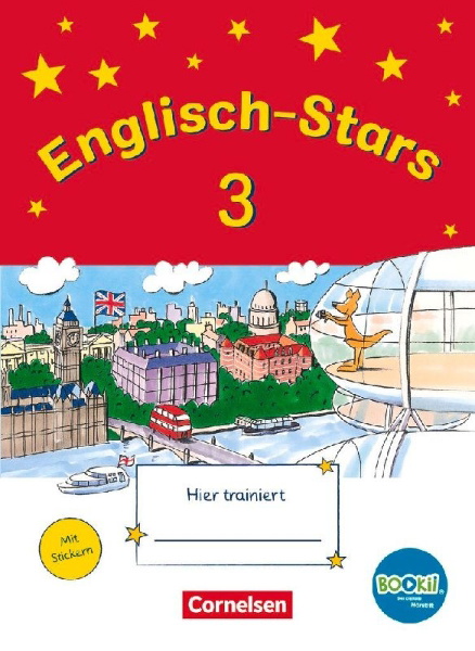 Buchcover und Innenansicht für das Buch: Englisch-Stars - BOOKii-Ausgabe - 3. Schuljahr. Übungsheft mit Lösungen