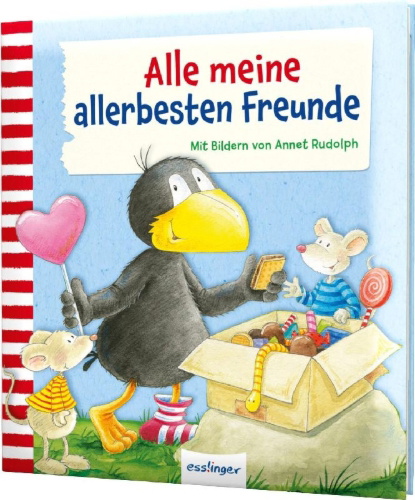 Buchcover und Innenansicht für das Buch: Der kleine Rabe Socke: Alle meine allerbesten Freunde