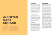 Buchcover und Innenansicht für das Buch: Das ultimative Airfryer Kochbuch