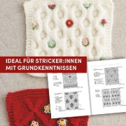 Buchcover und Innenansicht für das Buch: Flower Knitting. 100 Cute Flower and Fruit Motifs