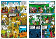 Buchcover und Innenansicht für das Buch: The Lion Kids Bible Comic