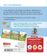 Buchcover und Innenansicht für das Buch: Unkaputtbar: Mein erstes Wimmelbuch: Unterwegs in der Stadt